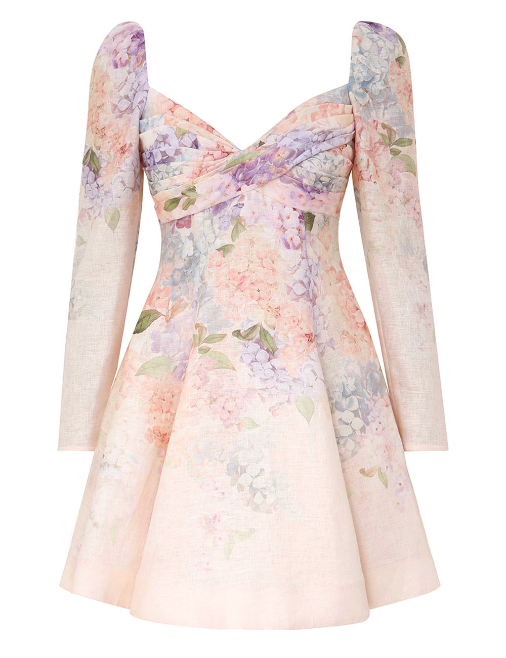 Zimmermann Dawning Puff Sleeve Mini Dress