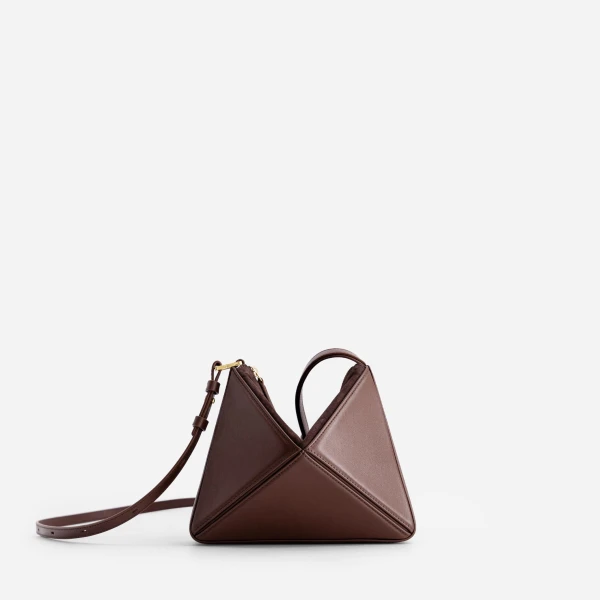 Mlouye Mini Flex Bag - Espresso Bag a Architectural Leather Handbag in Brown at  Luxury Handbags Luxury