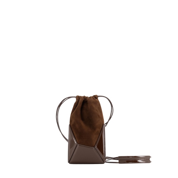 mlouye Naomi Phone Pouch - Patent Brown Accessories luxury Accessories from  Luxury Handbags Marketplace