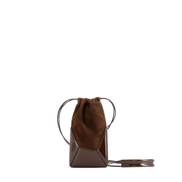 mlouye Naomi Phone Pouch - Patent Brown Accessories luxury Accessories from  Luxury Handbags Marketplace