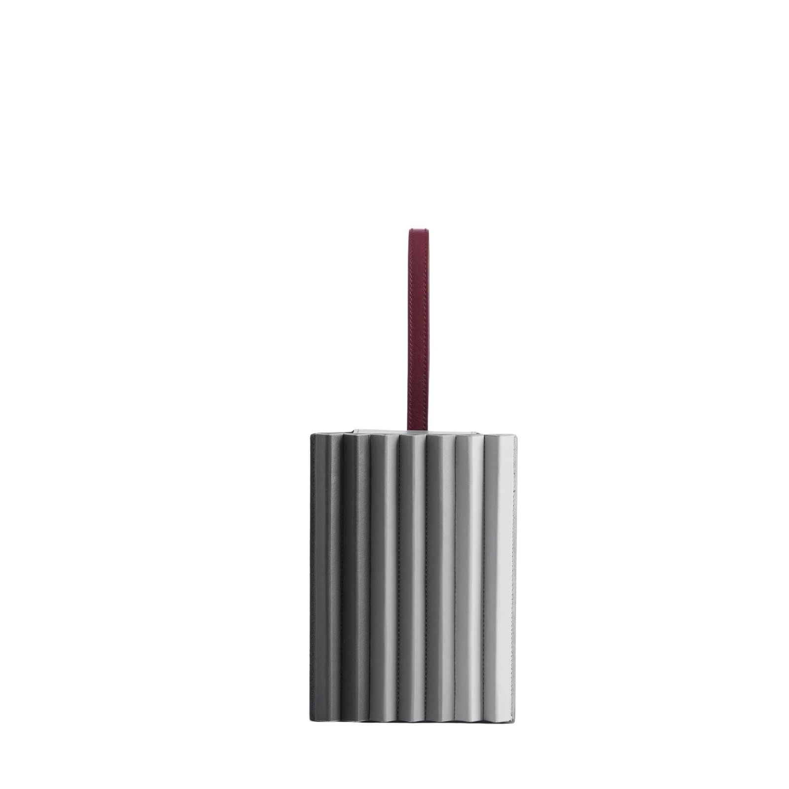 mlouye-Pleated-Tool-Bag-Gray82390_nobg mlouye Pleated Tool Bag - Gray Bags luxury Bags from Luxury Handbags Marketplace