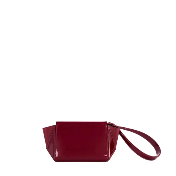 mlouye Small Triangle Pouch - Patent Bordeaux Accessories luxury Accessories from  Luxury Handbags Marketplace