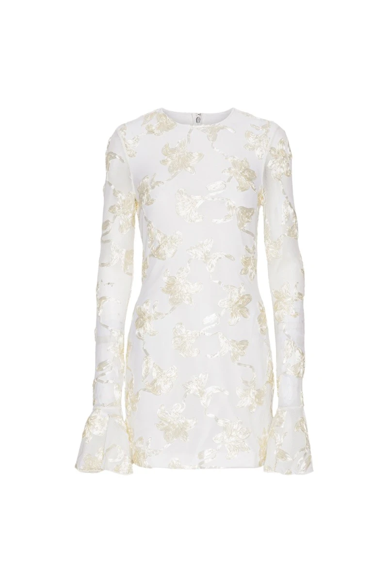 Rotate-Birger-Christensen-Flower-Mesh-Mini-Dress-White66751_nobg Rotate White Dresses luxury Clothing from Luxury Handbags Marketplace