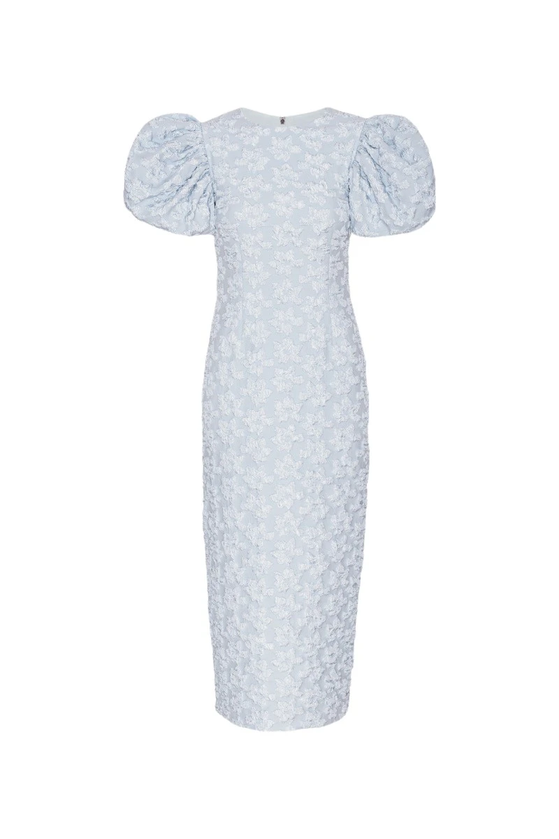 Rotate-Birger-Christensen-Jacquard-Midi-Puffy-Dress-Blue76089_nobg Rotate Blue Dresses luxury Clothing from Luxury Handbags Marketplace