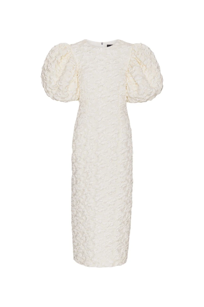 Rotate-Birger-Christensen-Jacquard-Midi-Puffy-Dress-White55587_nobg Rotate White Dresses luxury Clothing from Luxury Handbags Marketplace