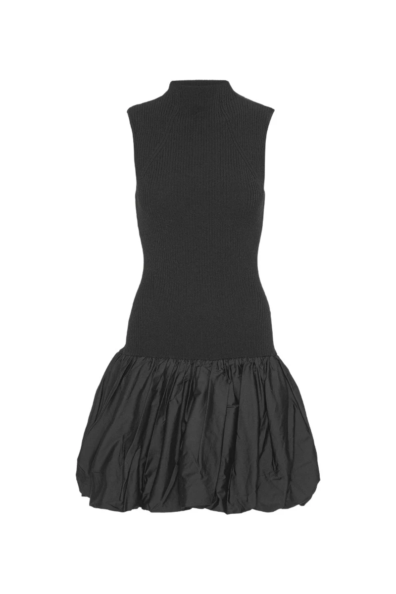 Rotate-Birger-Christensen-Knit-Racer-Cut-Dress-Black41424_nobg Rotate Black Dresses luxury Clothing from Luxury Handbags Marketplace