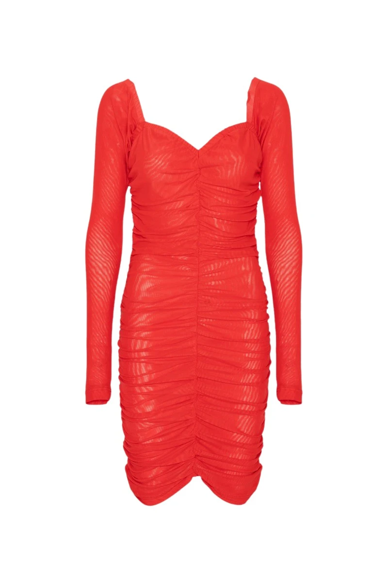 Rotate-Birger-Christensen-Mesh-Ls-Mini-Dress47382_nobg Rotate Red Dresses luxury Clothing from Luxury Handbags Marketplace
