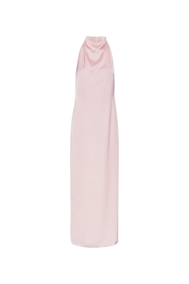 Rotate-Birger-Christensen-Satin-Halterneck-Dress-Pink39502_nobg Rotate Pink Dresses luxury Clothing from Luxury Handbags Marketplace