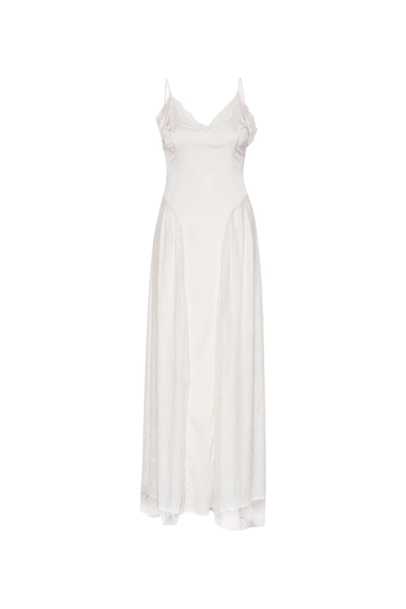 Rotate-Birger-Christensen-Satin-Lace-Maxi-Dress-White12444_nobg Rotate White Dresses luxury Clothing from Luxury Handbags Marketplace