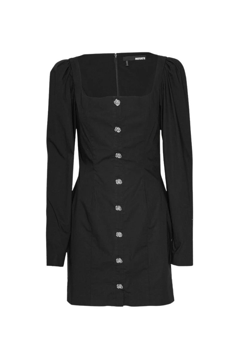 Rotate-Birger-Christensen-Scoup-Neck-Ls-Mini-Dress-Black14372_nobg Rotate Black Dresses luxury Clothing from Luxury Handbags Marketplace