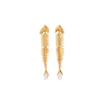Schiaparelli-Fish-Skeleton-Earrings97412_nobg Schiaparelli Earrings luxury Earrings from Luxury Handbags Marketplace