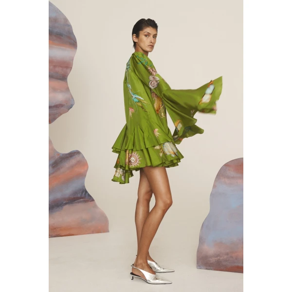 Alemais Aquatica Silk Mini Dress Exclusive