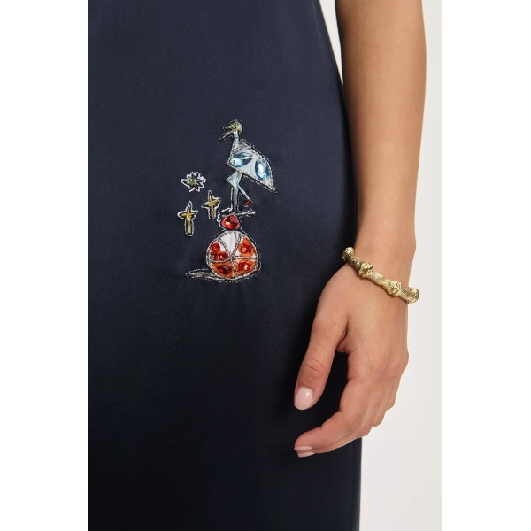 Alemais Fontaine Slip Midi Dress