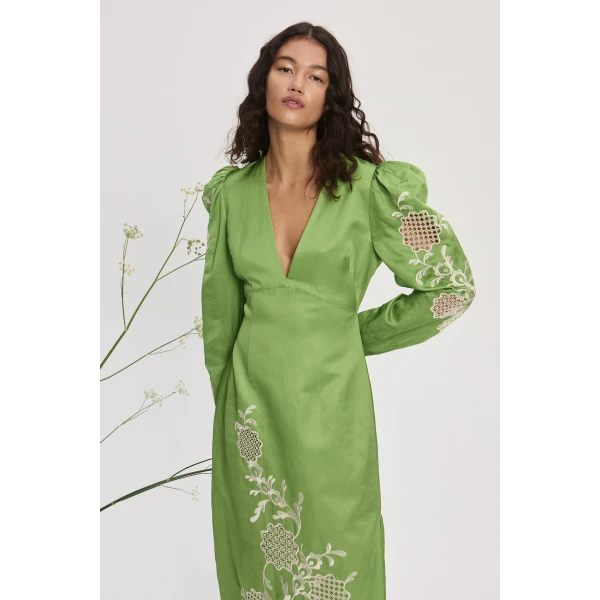 Alemais Luisa Embroidered Gown