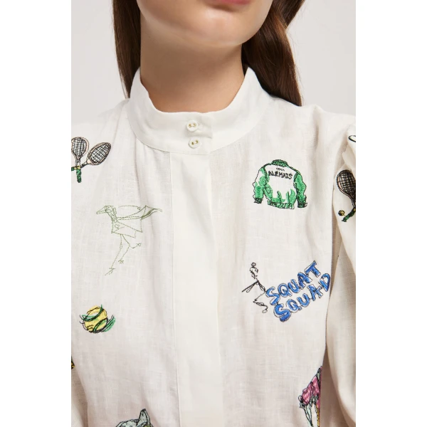 Alemais Play Embroidered Shirtdress