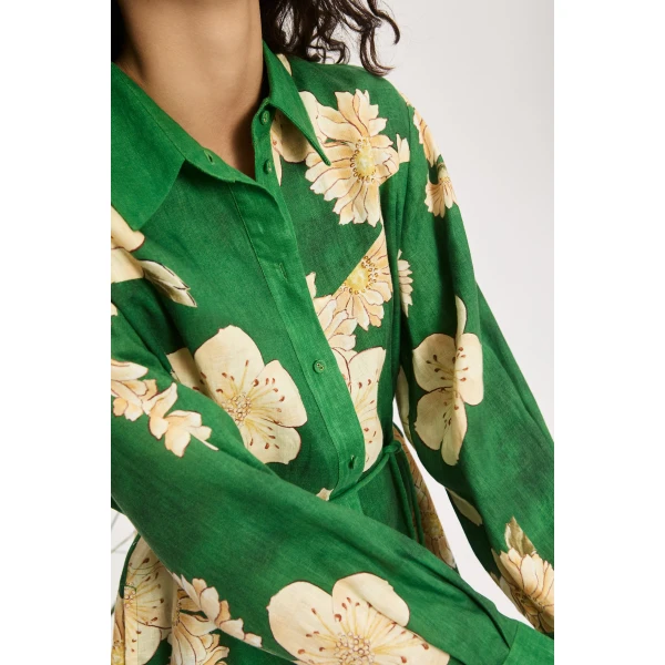 Alemais Sage Shirtdress
