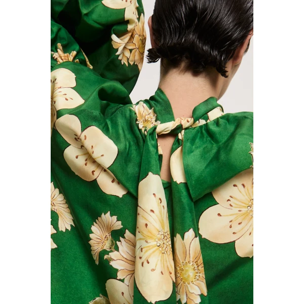 Alemais Sage Silk Blouse