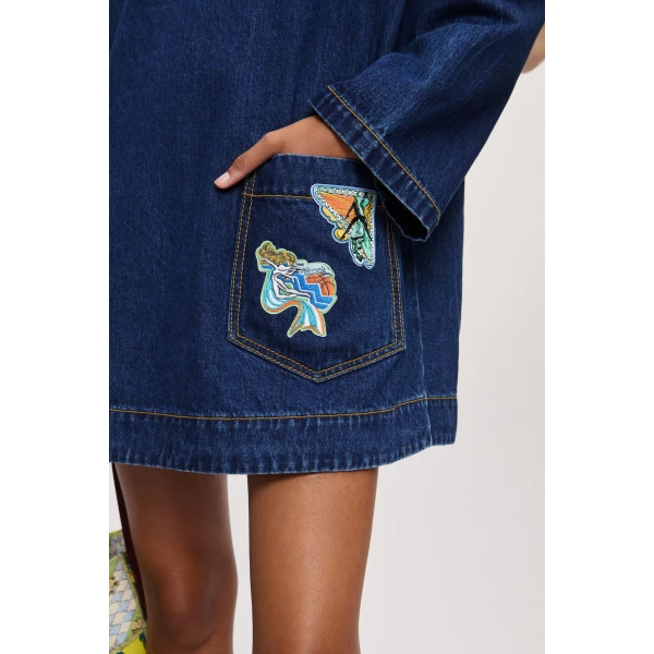 Alemais Speedy Denim Mini Dress