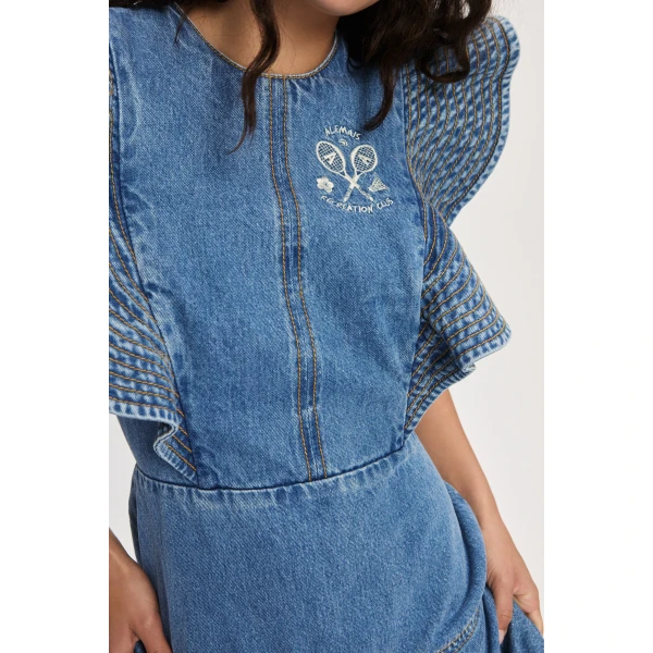 Alemais Stephi Denim Midi Dress