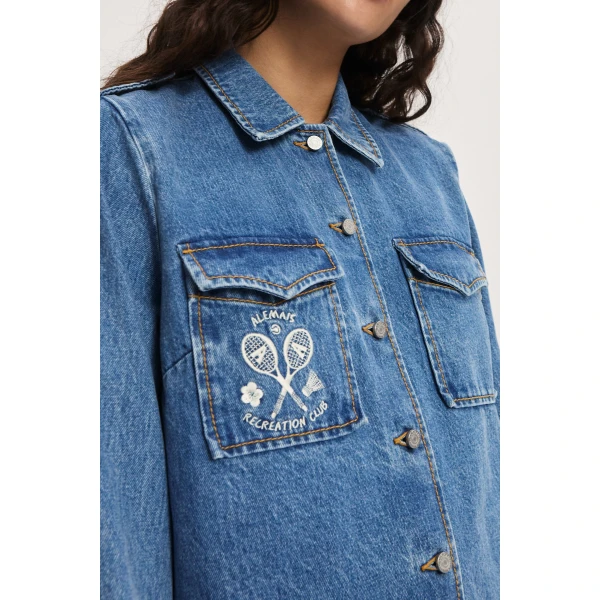 Alemais Stephi Denim Mini Dress