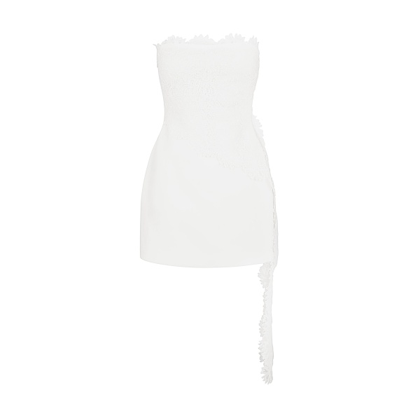 David Koma Asymmetric Lace Top Mini Dress