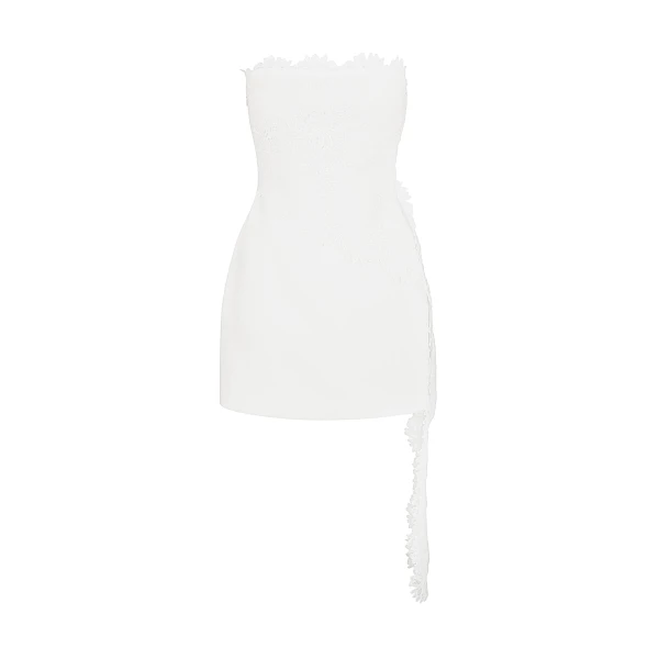 David Koma Asymmetric Lace Top Mini Dress