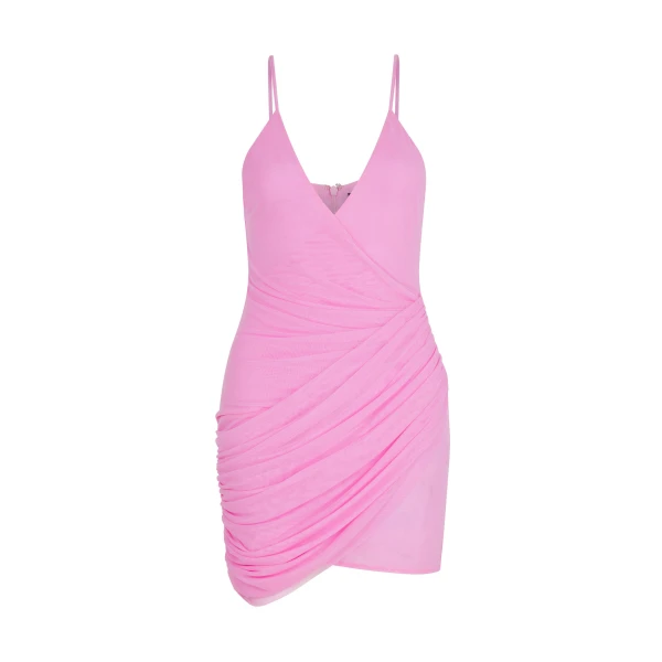 David Koma Asymmetric Ruched Mini Dress