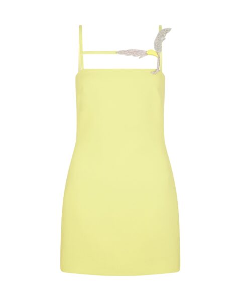 David Koma Cami Mini Dress With Crystal Hummingbird