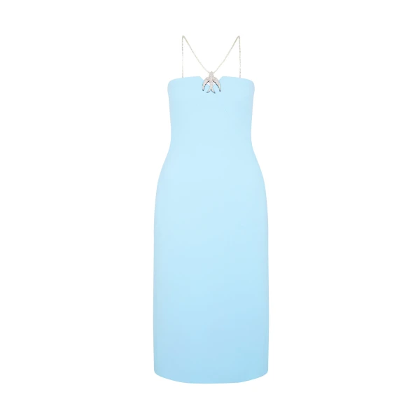David Koma Crystal Chain And Swallow Midi Dress