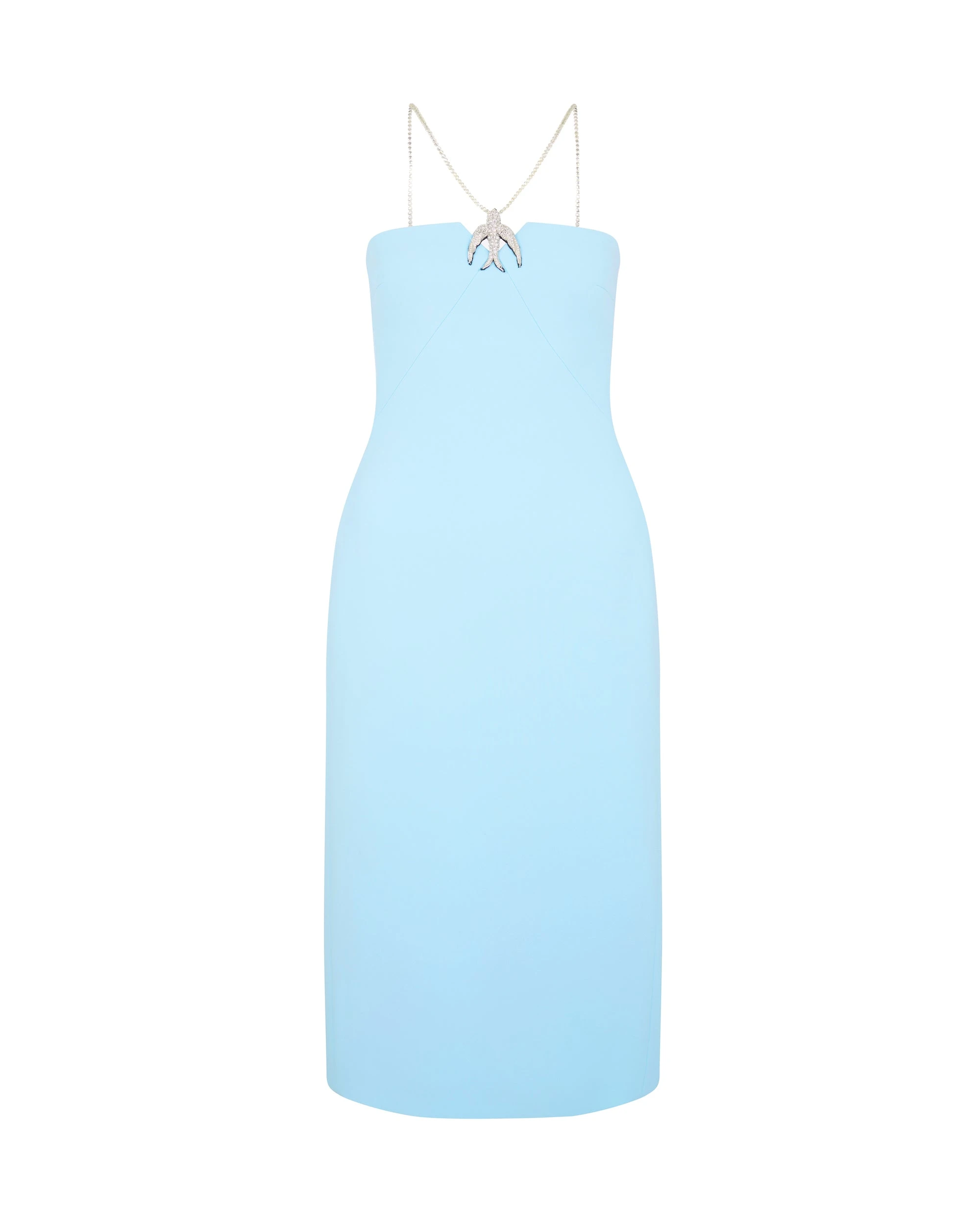 David Koma Crystal Chain And Swallow Midi Dress David Koma Crystal Chain And Swallow Midi Dress
