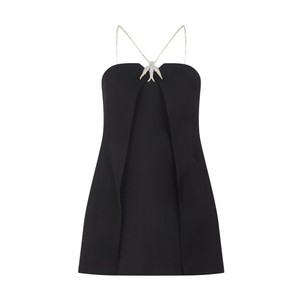 David Koma Crystal Chain And Swallow Mini Dress