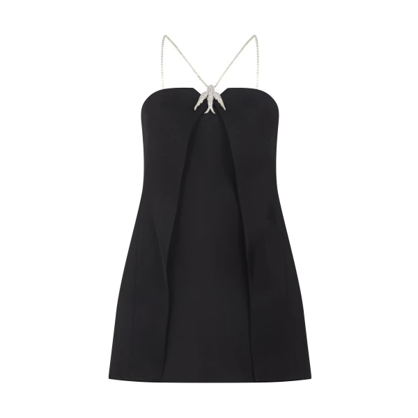 David Koma Crystal Chain And Swallow Mini Dress