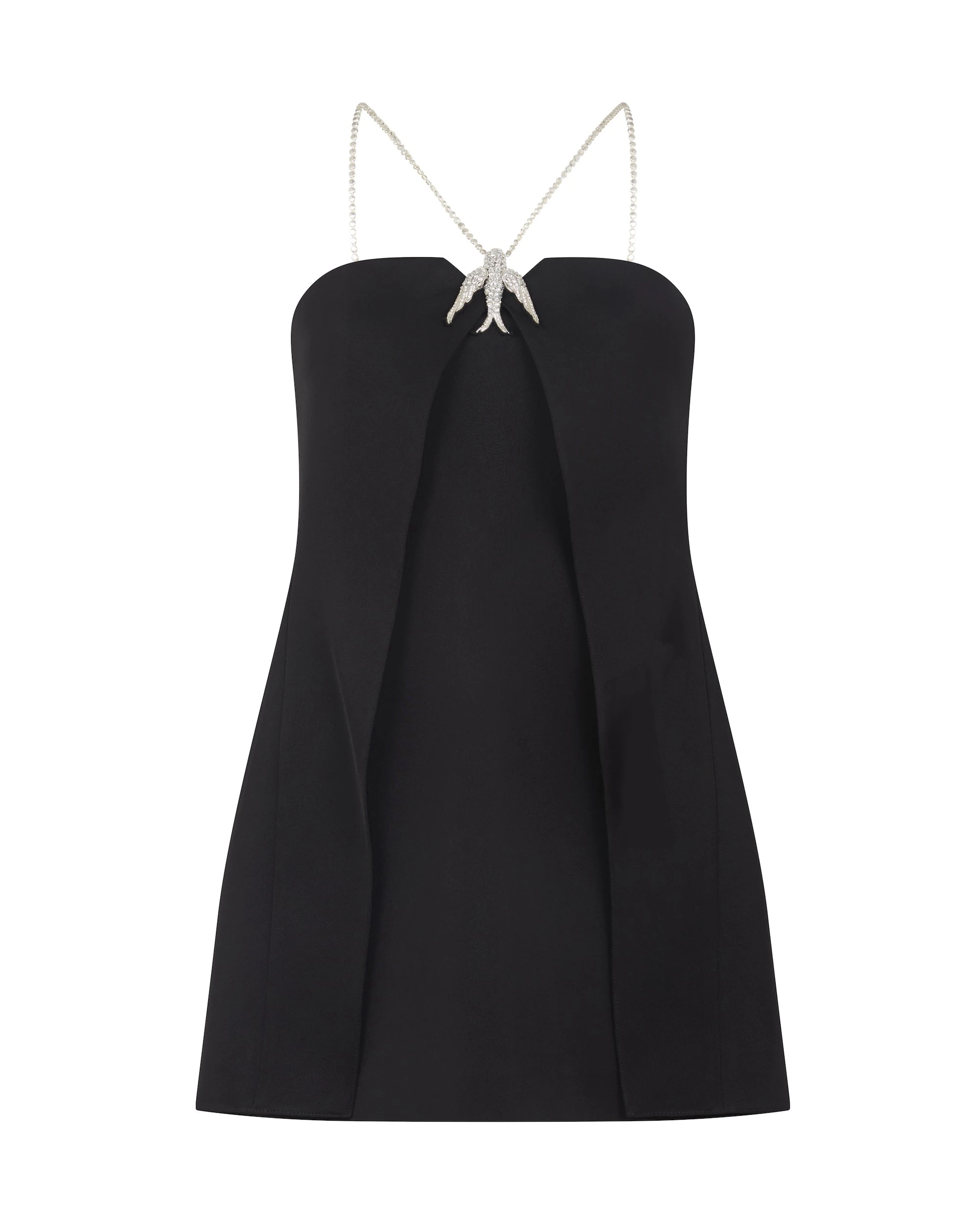 David Koma Crystal Chain And Swallow Mini Dress David Koma Crystal Chain And Swallow Mini Dress