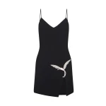 David Koma Crystal Hummingbird Mini Cami Dress