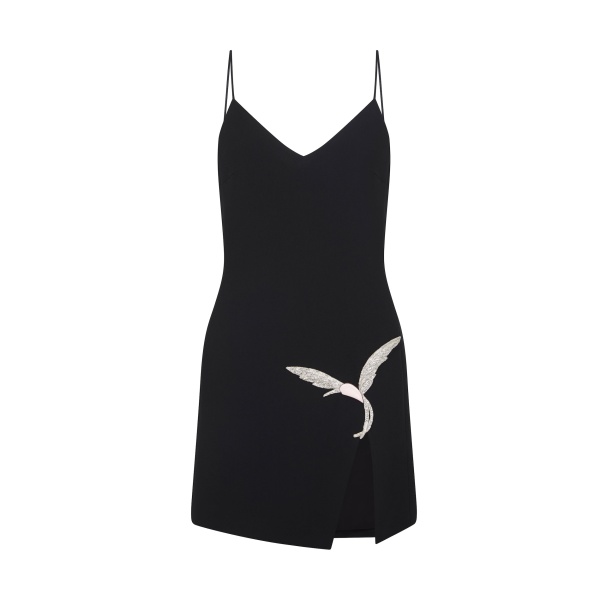 David Koma Crystal Hummingbird Mini Cami Dress