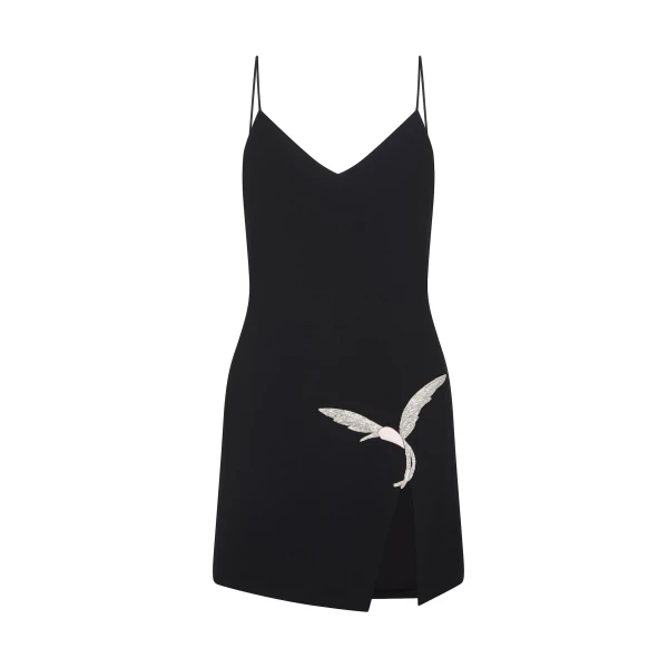 David Koma Crystal Hummingbird Mini Cami Dress