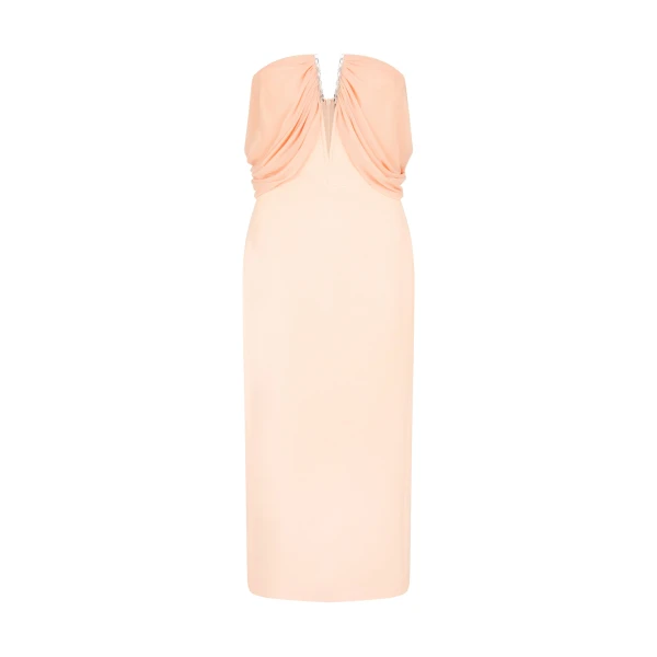 David Koma Drape Off The Shoulder Midi Dress