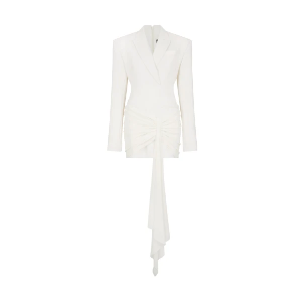 David Koma Draping Overlay Tailored Jacket Dress