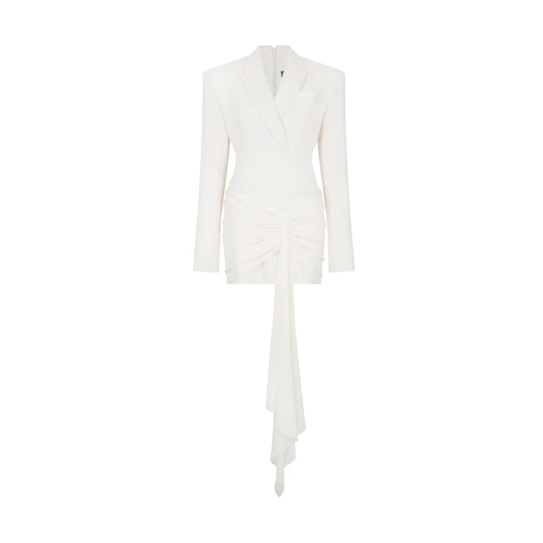 David Koma Draping Overlay Tailored Jacket Dress