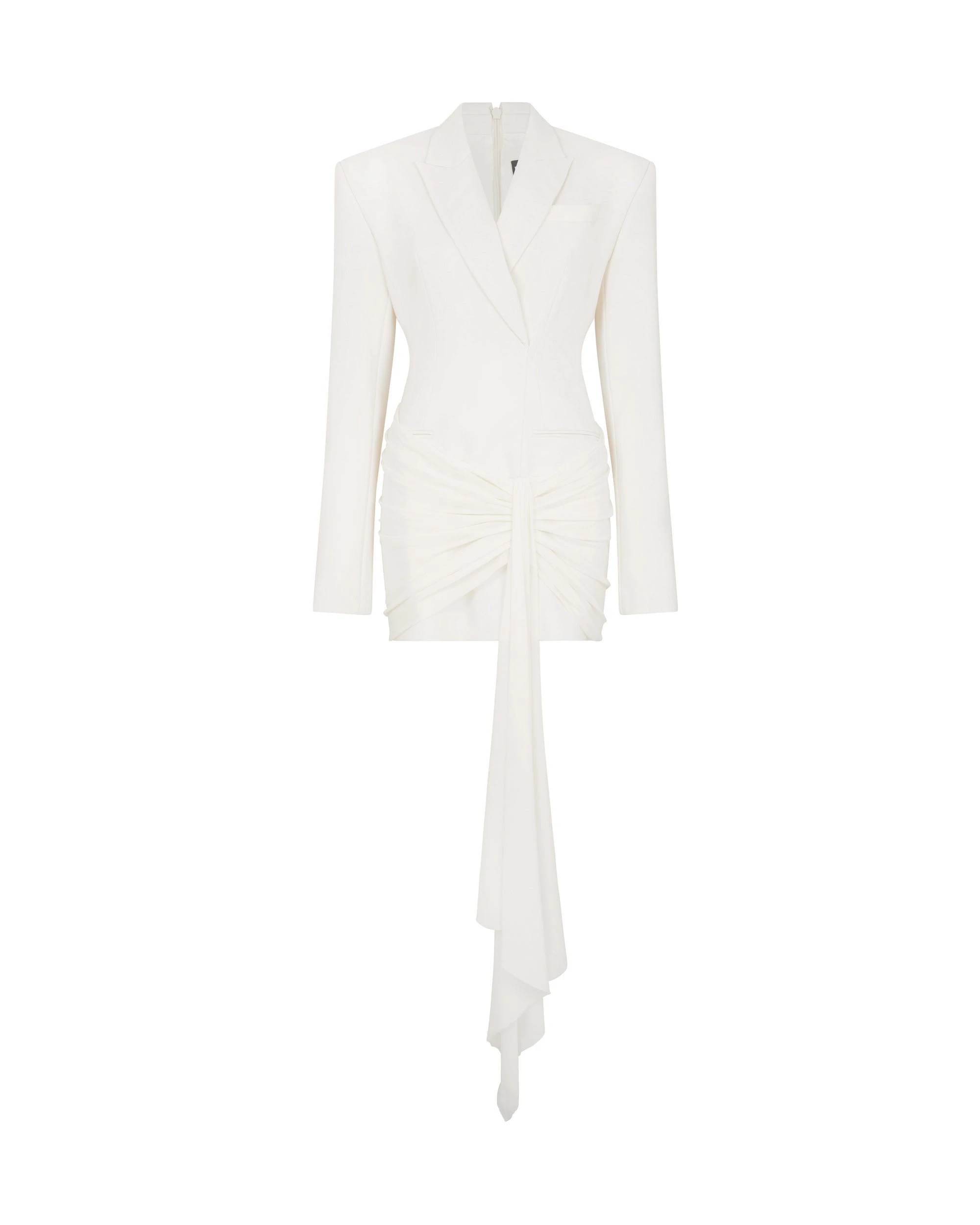 David Koma Draping Overlay Tailored Jacket Dress David Koma Draping Overlay Tailored Jacket Dress