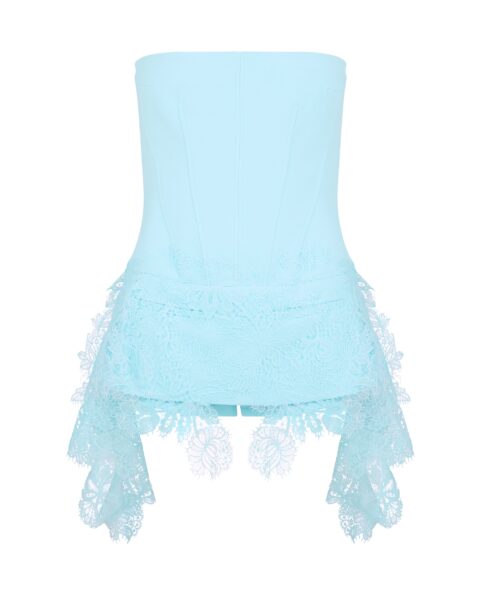 David Koma Playsuit With Lace Skirt