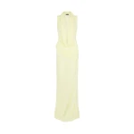 David Koma Plunge Neckline Sleeveless Gown
