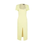 David Koma Short Sleeve Crystal Hummingbird Midi Dress