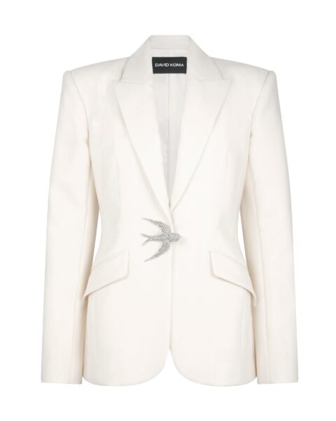 David Koma Tailored Jacket With Swallow Bird Embr