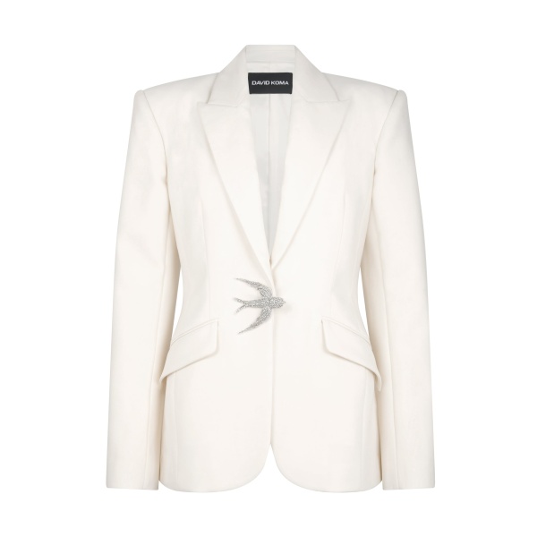 David Koma Tailored Jacket With Swallow Bird Embr