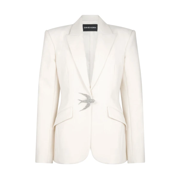 David Koma Tailored Jacket With Swallow Bird Embr