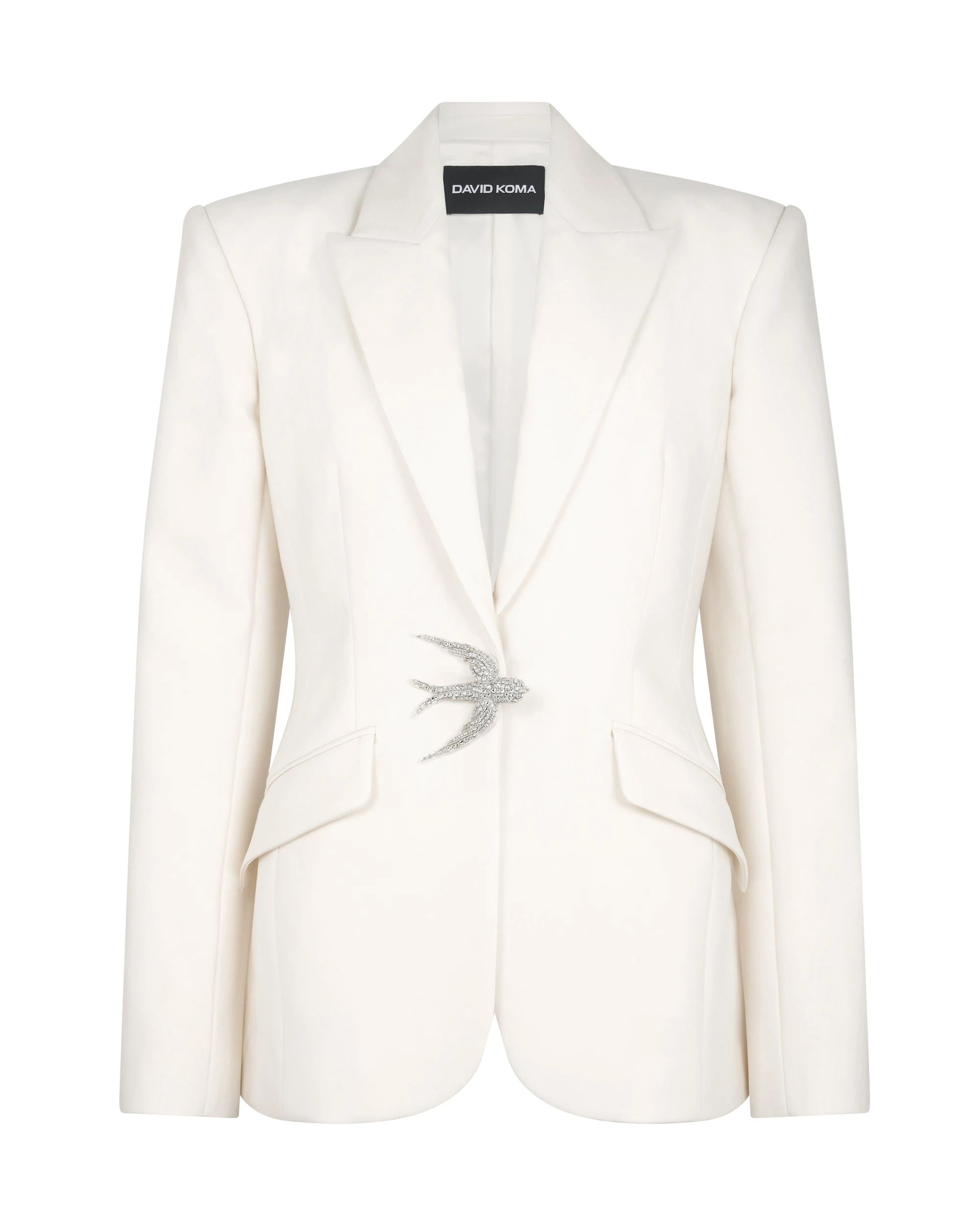 David Koma Tailored Jacket With Swallow Bird Embr David Koma Tailored Jacket With Swallow Bird Embr