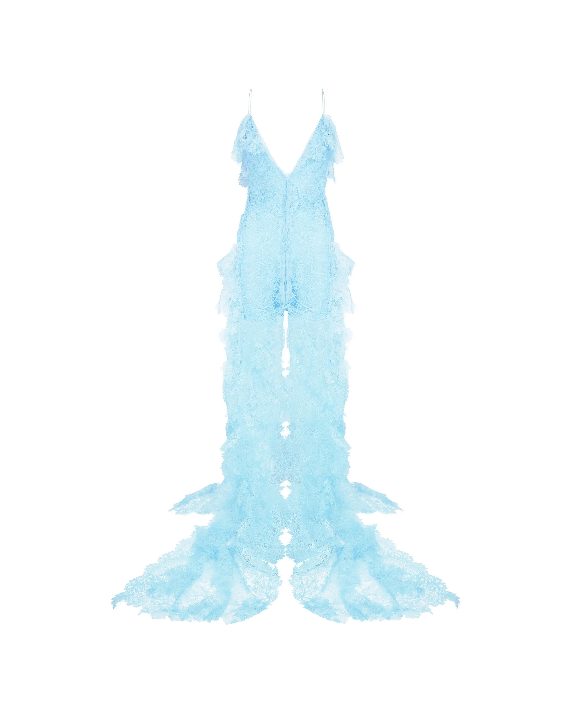 David Koma V Neck Lace Gown David Koma V Neck Lace Gown