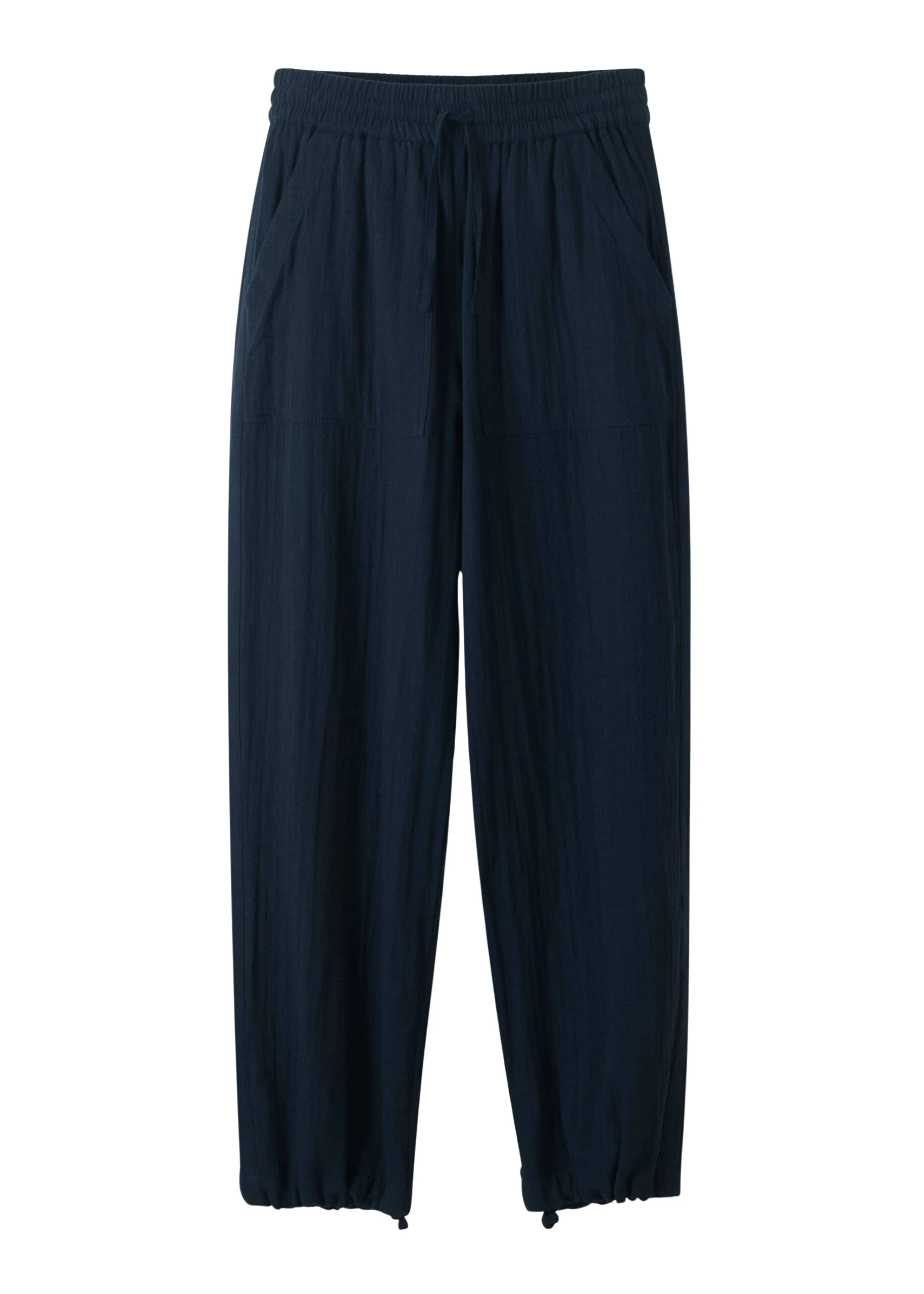 Me-and-Em-Cheesecloth-Drawstring-Hem-Trouser-Cotton-Cheesecloth-scaled77111_nobg Me and Em Pants luxury Clothing from Luxury Handbags Marketplace
