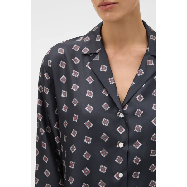 Foulard Ls Print Camp Shirt